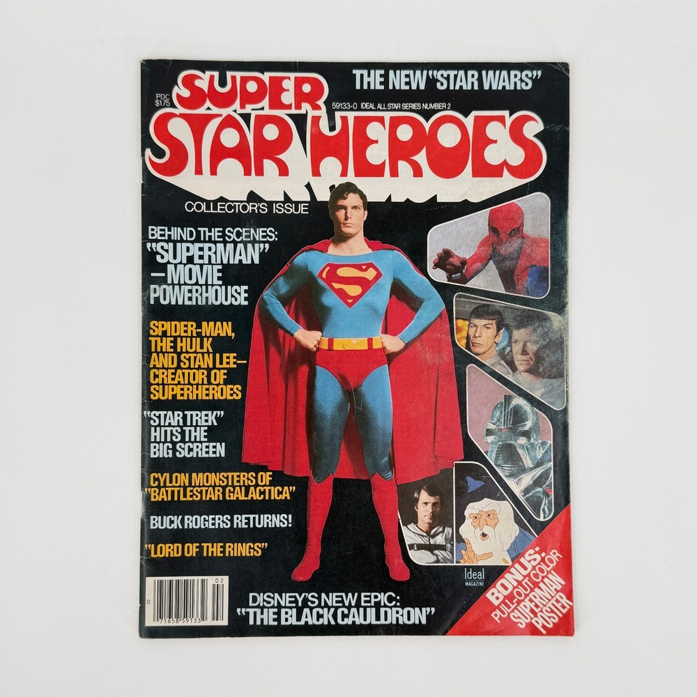 Super Star Heroes 1978 Superman Star Wars Star Trek Battlestar Galactica Poster